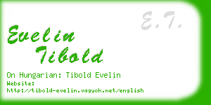 evelin tibold business card